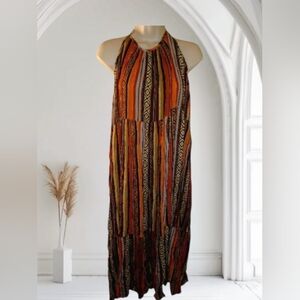 COCABANA BOHEMIAN HALTER  RESORT STYLE DRESS NWT Size L